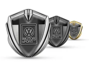 VW Badge Logo Auto Disegno Lussuoso Dettaglio Lega